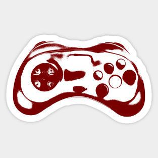 Red Vector Illustration of Video Game Controller Sticker